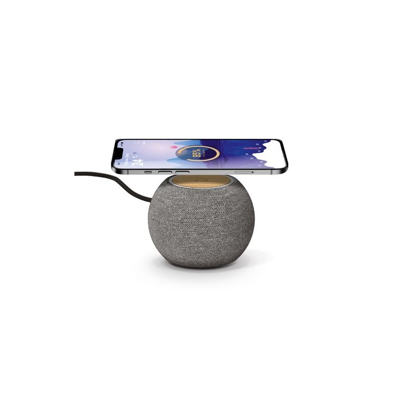 Enceinte Bluetooth 5W et chargeur à induction 15W personnalisé high-tech marquage laser ultra précis