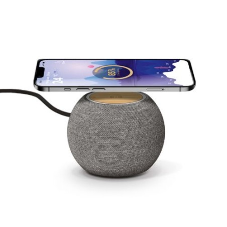 Enceinte Bluetooth 5W et chargeur à induction 15W personnalisé high-tech marquage laser ultra précis