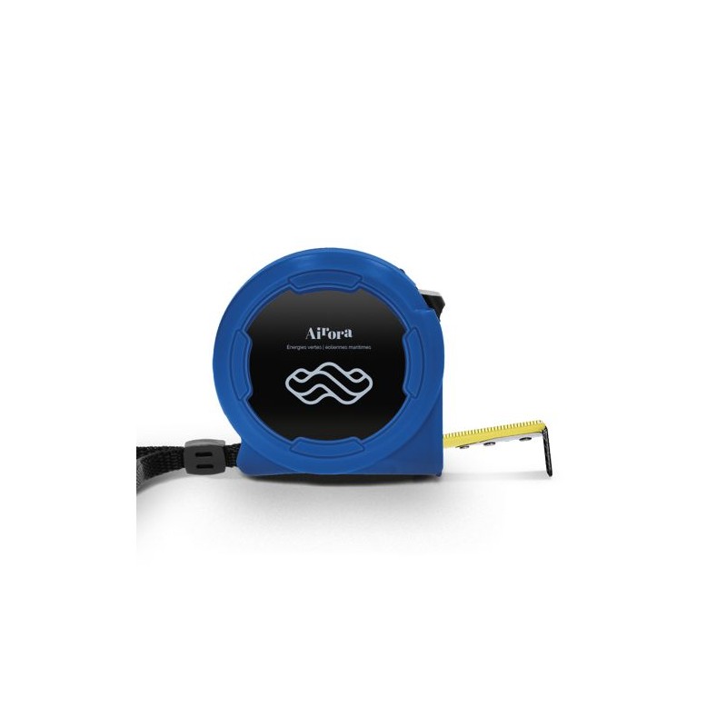 Mètre Ruban Jaune Pratique 5 m x 19 mm en Coque Plastique - Outil Publicitaire Personnalisé goodies entreprise design