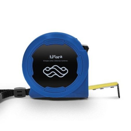 Mètre Ruban Jaune Pratique 5 m x 19 mm en Coque Plastique - Outil Publicitaire Personnalisé goodies entreprise design