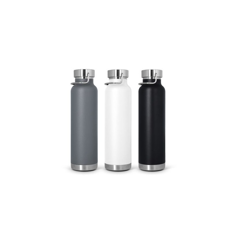 Gourde isotherme double-paroi en inox 65 cl personnalisable marquage laser ultra précis