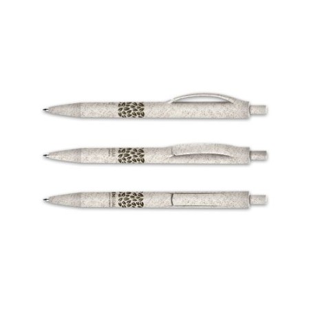 Stylo Bille Éco-responsable à Écriture Fluide et Précise - Corps et Clip Plastique Bio-Sourcé objet publicitaire robuste