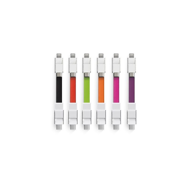 Câble rapide 20W 6 en 1 pour transfert de données - Objets publicitaires personnalisés objet promotionnel éco-responsable