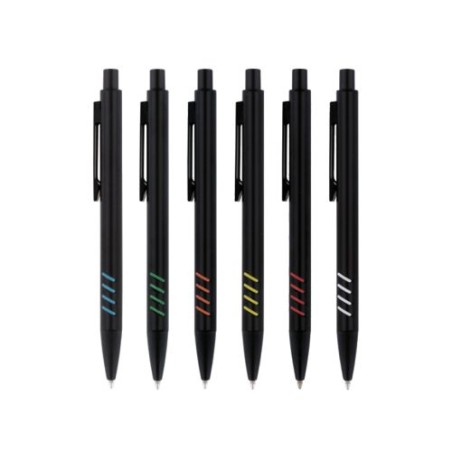 Stylo Bille Écriture Bleu avec Corps en Métal