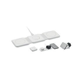 Chargeur pliable personnalisé 3 en 1 - ORIO Matières : ABS Couleurs : blanc
