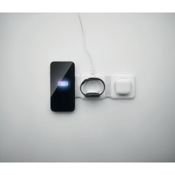 Chargeur pliable personnalisé 3 en 1 - ORIO Matières : ABS Couleurs : blanc personnalisation rapide en France