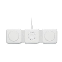 Chargeur pliable personnalisé 3 en 1 - ORIO Matières : ABS Couleurs : blanc accessoire événementiel unique