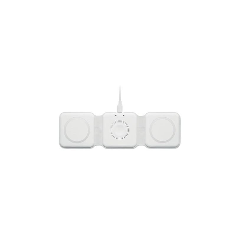 Chargeur pliable personnalisé 3 en 1 - ORIO Matières : ABS Couleurs : blanc accessoire événementiel unique