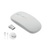 Souris sans fil rechargeable  personnalisée - CURVY C Matières : ABS recyclé Couleurs : blanc