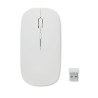 Souris sans fil rechargeable  personnalisée - CURVY C Matières : ABS recyclé Couleurs : blanc marquage laser ultra précis