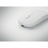 Souris sans fil rechargeable  personnalisée - CURVY C Matières : ABS recyclé Couleurs : blanc accessoire événementiel unique