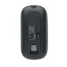 Souris sans fil rechargeable  personnalisée - CURVY C Matières : ABS recyclé Couleurs : noir cadeau entreprise pas cher