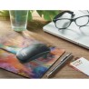 Souris sans fil rechargeable  personnalisée - CURVY C Matières : ABS recyclé Couleurs : noir personnalisation rapide en France