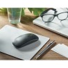 Souris sans fil rechargeable  personnalisée - CURVY C Matières : ABS recyclé Couleurs : noir goodies entreprise design