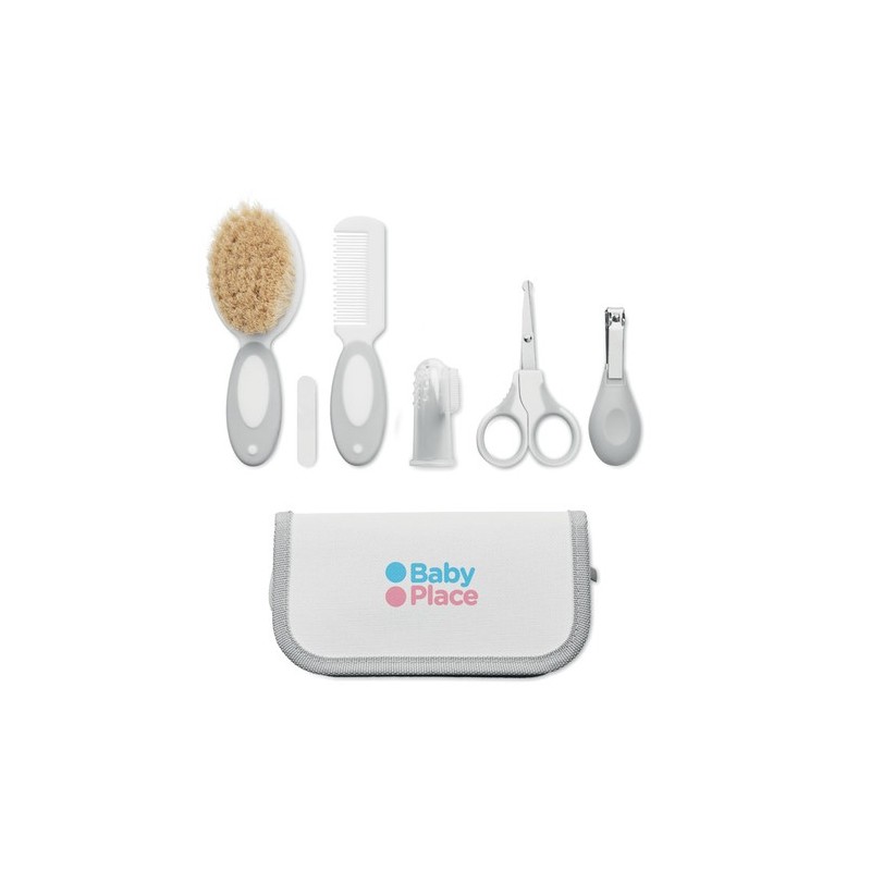 Set de toilette pratique et personnalisée pour bébé - 6 pièces pas cher Matières : PET Couleurs : blanc goodies publicitaire évé