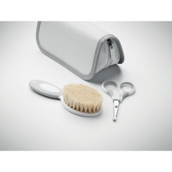 Set de toilette pratique et personnalisée pour bébé - 6 pièces pas cher Matières : PET Couleurs : blanc marquage laser ultra pré