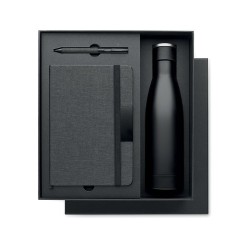 Set cadeau de luxe personnalisé  3 pièces - YOKOSO Matières : papier Couleurs : noir cadeau entreprise pas cher