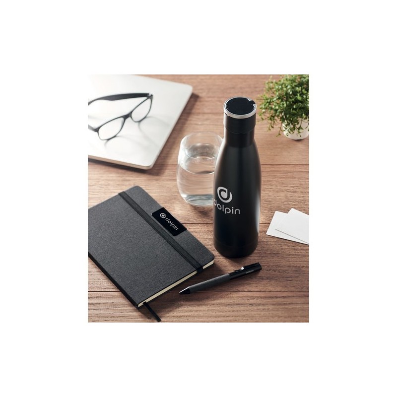 Set cadeau de luxe personnalisé  3 pièces - YOKOSO Matières : papier Couleurs : noir marquage laser ultra précis