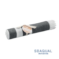 Serviette de plage  personnalisée 100x170cm - SEAQUAL® Matières : coton recyclé Couleurs : gris