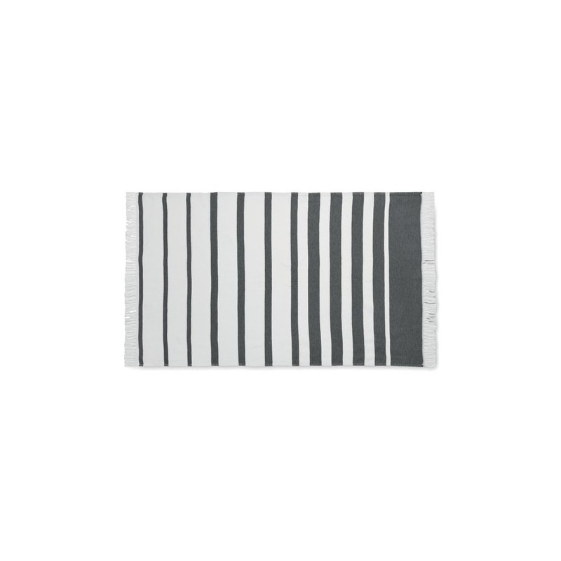 Serviette de plage  personnalisée 100x170cm - SEAQUAL® Matières : coton recyclé Couleurs : gris livraison express 24h 48h