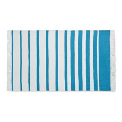 Serviette de plage  personnalisée 100x170cm - SEAQUAL® Matières : coton recyclé Couleurs : turquoise cadeau collaborateur premiu