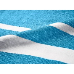 Serviette de plage  personnalisée 100x170cm - SEAQUAL® Matières : coton recyclé Couleurs : turquoise impression logo haute quali