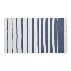 Serviette de plage  personnalisée 100x170cm - SEAQUAL® Matières : coton recyclé Couleurs : bleu objet promotionnel éco-responsab