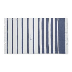 Serviette de plage  personnalisée 100x170cm - SEAQUAL® Matières : coton recyclé Couleurs : bleu personnalisation rapide en Franc