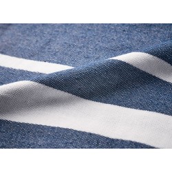 Serviette de plage  personnalisée 100x170cm - SEAQUAL® Matières : coton recyclé Couleurs : bleu marquage couleur éclatante