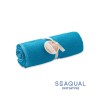 Serviette de bain  personnalisée 70x140cm - SEAQUAL® Matières : coton recyclé Couleurs : turquoise