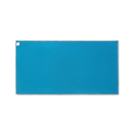 Serviette de bain  personnalisée 70x140cm - SEAQUAL® Matières : coton recyclé Couleurs : turquoise marquage laser ultra précis