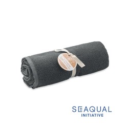 Serviette de bain  personnalisée 70x140cm - SEAQUAL® Matières : coton recyclé Couleurs : gris personnalisable avec votre logo