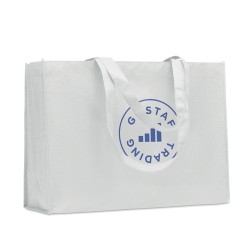 Sac shopping  en RPET non tissé - KAIMONO Matières : PET recyclé Couleurs : blanc objet publicitaire robuste