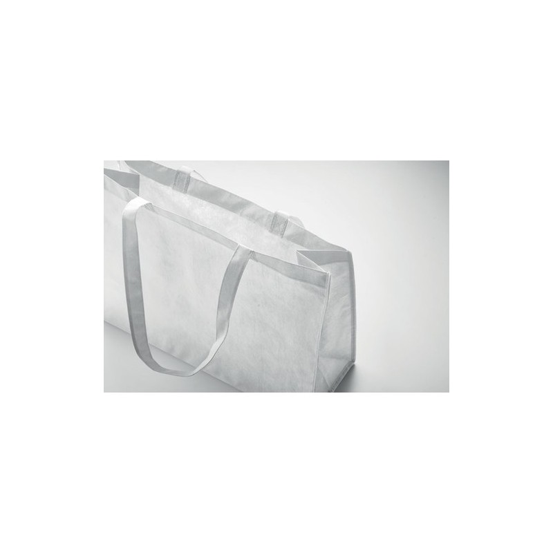 Sac shopping  en RPET non tissé - KAIMONO Matières : PET recyclé Couleurs : blanc goodies personnalisé en stock