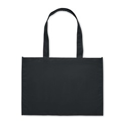 Sac shopping  en RPET non tissé - KAIMONO Matières : PET recyclé Couleurs : noir marquage laser ultra précis
