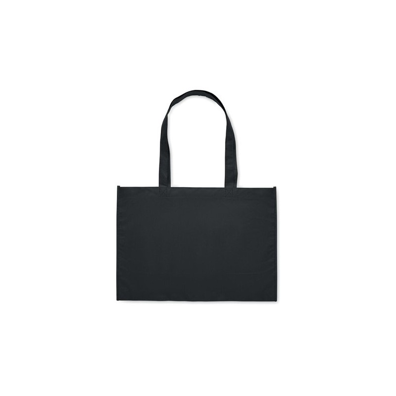Sac shopping  en RPET non tissé - KAIMONO Matières : PET recyclé Couleurs : noir marquage laser ultra précis