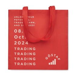 Sac shopping  en RPET non tissé - KAIMANI Matières : PET recyclé Couleurs : rouge accessoire événementiel unique