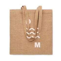 Sac shopping en jute personnalisé,  et durable - ZOLANG Matières : jute Couleurs : beige cadeau entreprise pas cher