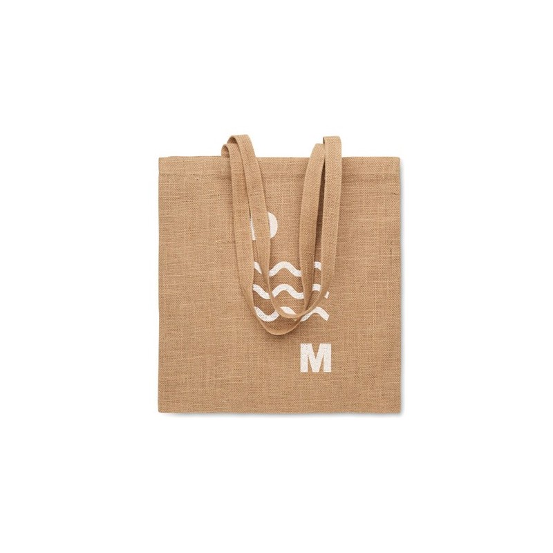 Sac shopping en jute personnalisé,  et durable - ZOLANG Matières : jute Couleurs : beige cadeau entreprise pas cher