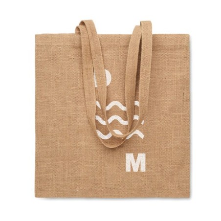 Sac shopping en jute personnalisé,  et durable - ZOLANG Matières : jute Couleurs : beige cadeau entreprise pas cher