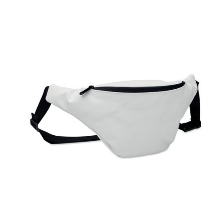 Sac banane souple personnalisée en PU - BAI Matières : PU Couleurs : blanc personnalisable avec votre logo