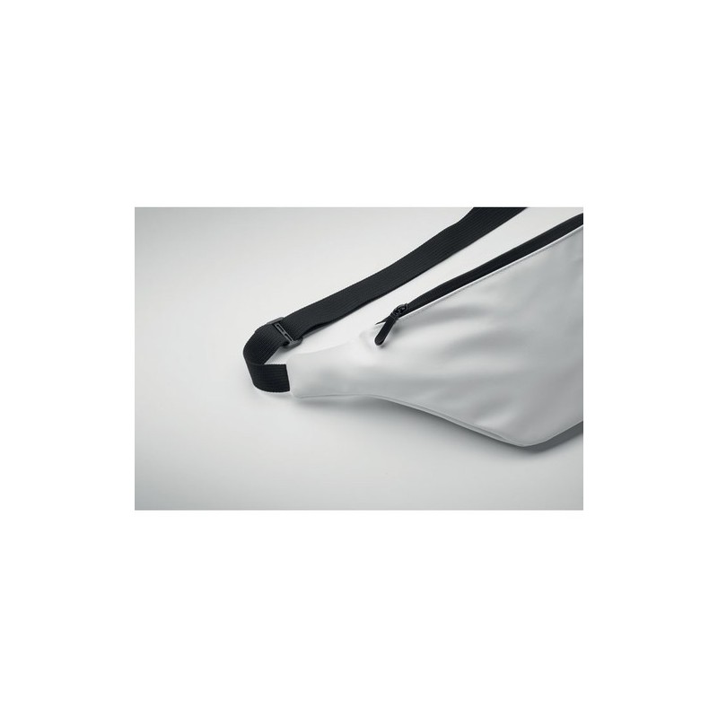 Sac banane souple personnalisée en PU - BAI Matières : PU Couleurs : blanc cadeau collaborateur premium