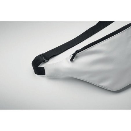 Sac banane souple personnalisée en PU - BAI Matières : PU Couleurs : blanc cadeau collaborateur premium