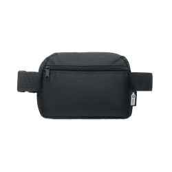Sac banane  en polyester 300D personnalisée TOSHI Matières : PET recyclé Couleurs : noir impression haute définition