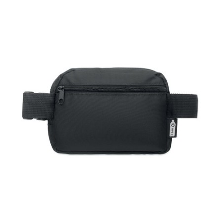 Sac banane  en polyester 300D personnalisée TOSHI Matières : PET recyclé Couleurs : noir impression haute définition