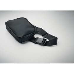Sac banane  en polyester 300D personnalisée TOSHI Matières : PET recyclé Couleurs : noir cadeau collaborateur premium