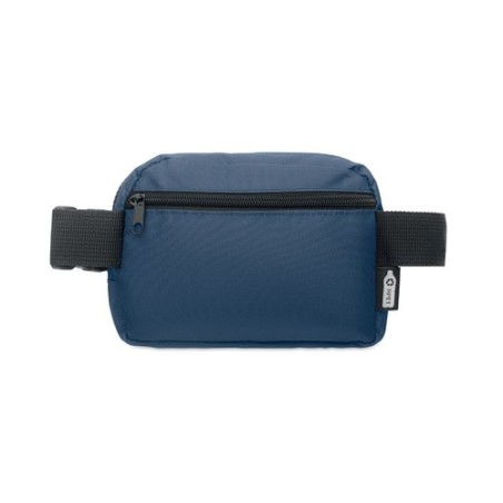Sac banane  en polyester 300D personnalisée TOSHI Matières : PET recyclé Couleurs : bleu marquage laser ultra précis