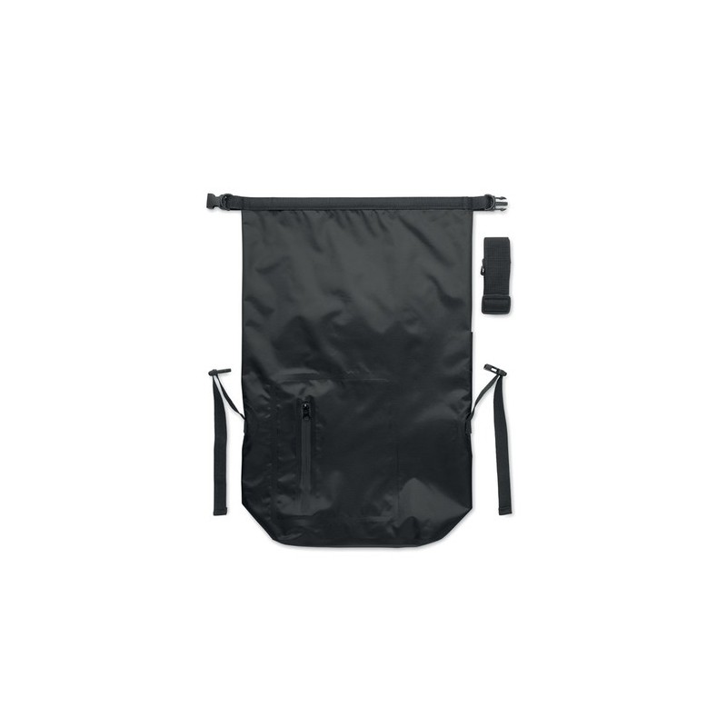 Sac à dos enroulable étanche personnalisable 30L SCUBAROLL Matières : PET recyclé Couleurs : noir marquage laser ultra précis