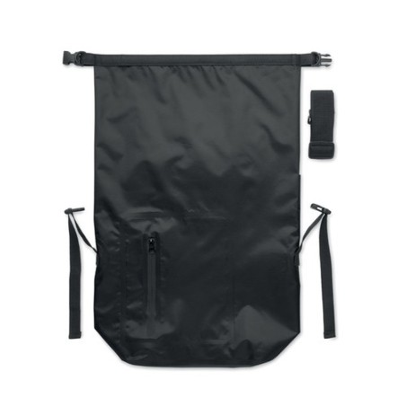 Sac à dos enroulable étanche personnalisable 30L SCUBAROLL Matières : PET recyclé Couleurs : noir marquage laser ultra précis