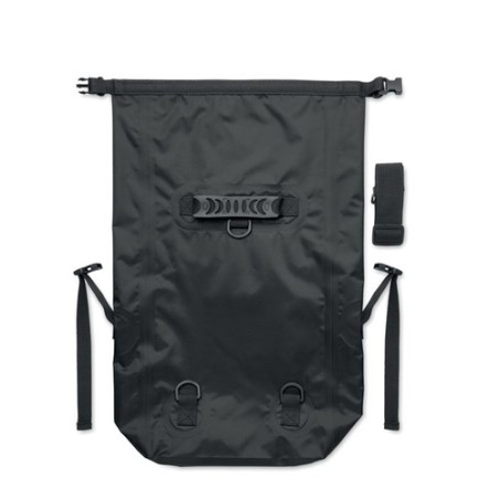 Sac à dos enroulable étanche personnalisable 30L SCUBAROLL Matières : PET recyclé Couleurs : noir objet publicitaire robuste